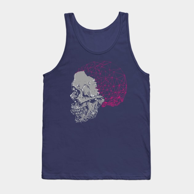 Skull Polygonal Brain Tank Top by Mako Design 